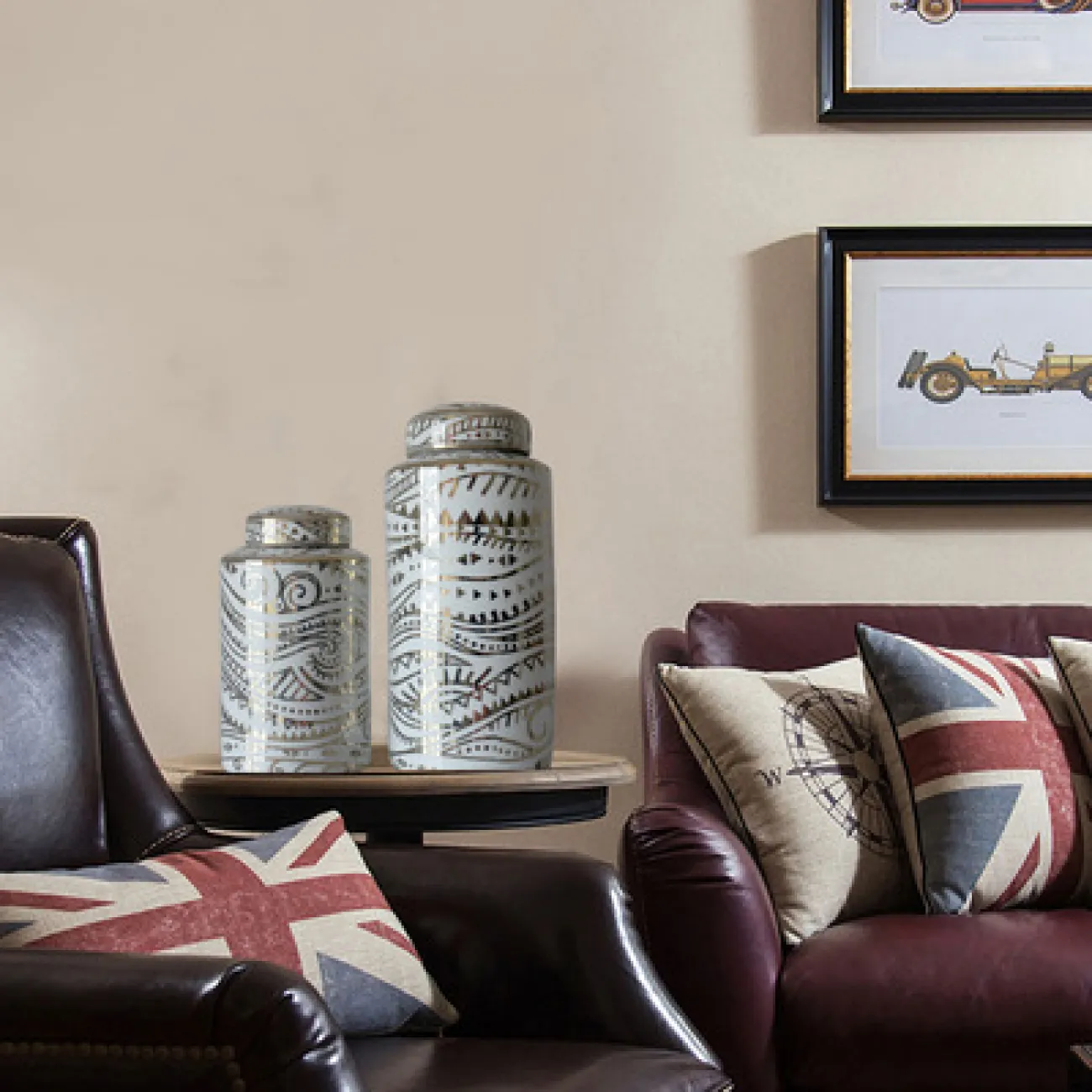 Керамическая ваза для цветов в гостиную LaLume DK20423-23