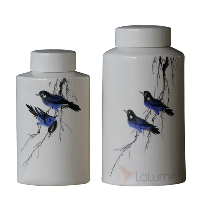 Декоративная керамическая банка для чая в гостиную LaLume DK20426-23