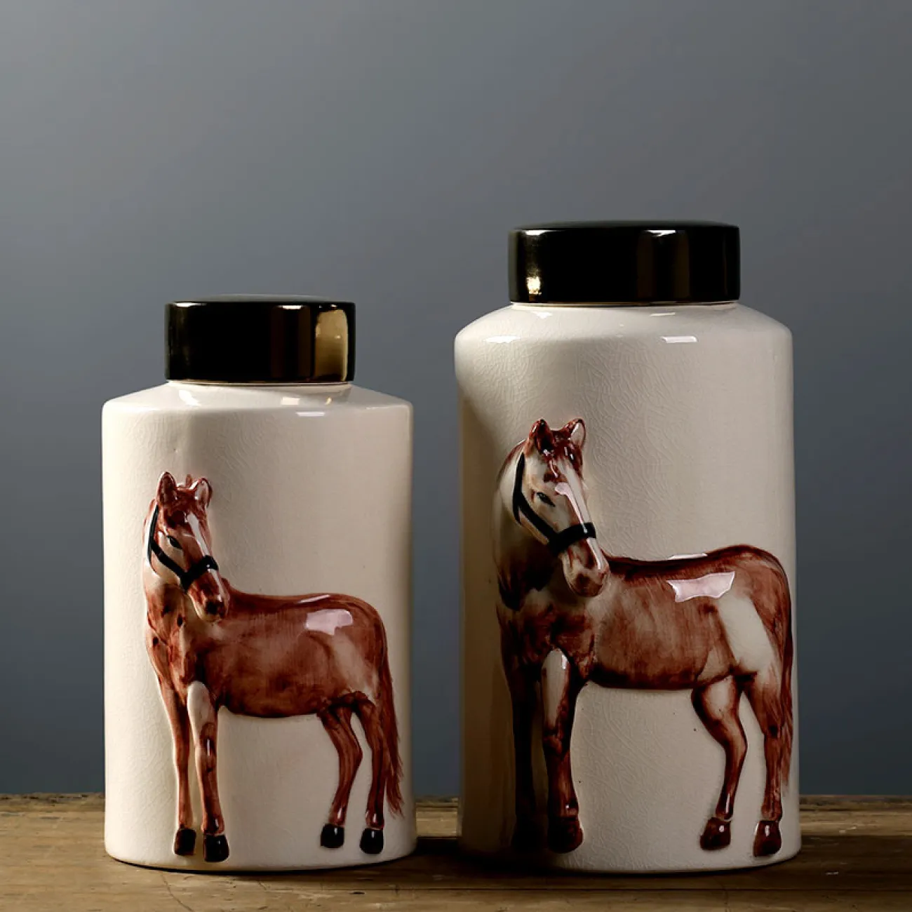 Декоративная керамическая банка для чая в гостиную LaLume DK20426-23