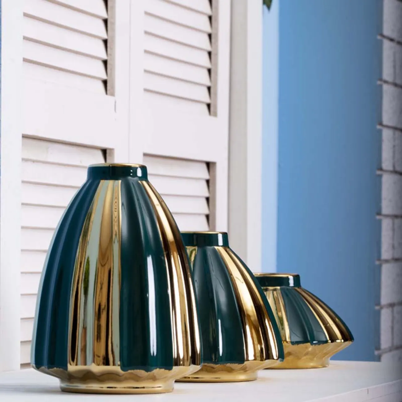 Керамическая ваза для цветов в гостиную LaLume DK20428-23