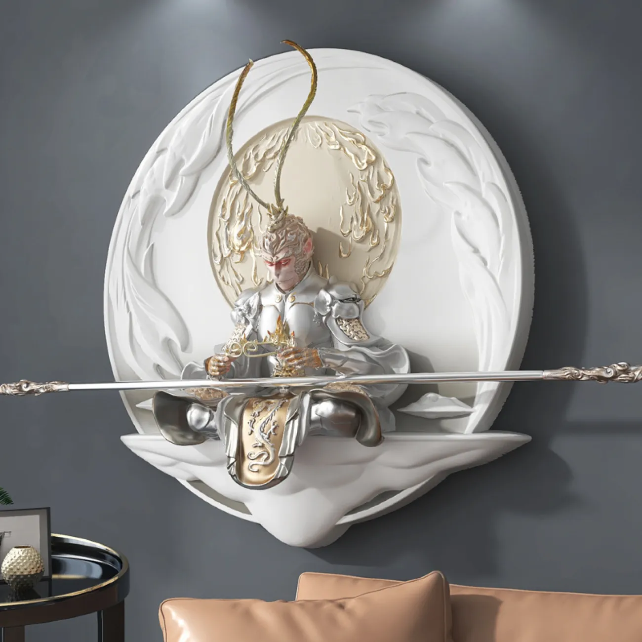 Раскошный трёхмерный настенный декор короля обезьян LaLume DK20447-23