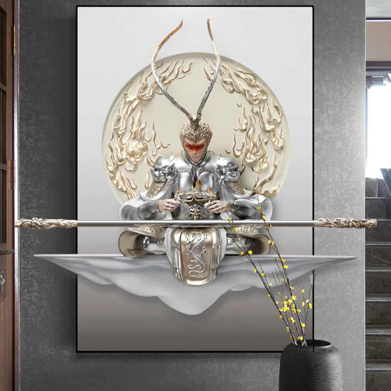 Раскошный трёхмерный настенный декор короля обезьян LaLume DK20447-23