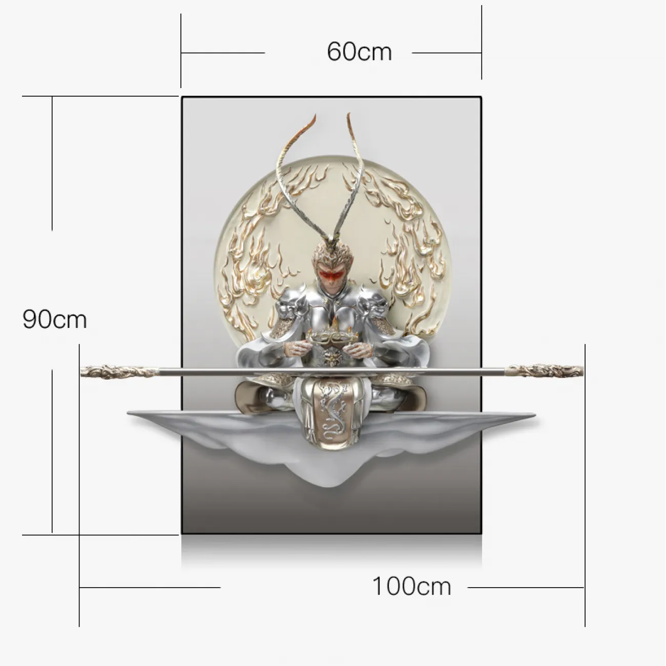 Раскошный трёхмерный настенный декор короля обезьян LaLume DK20447-23