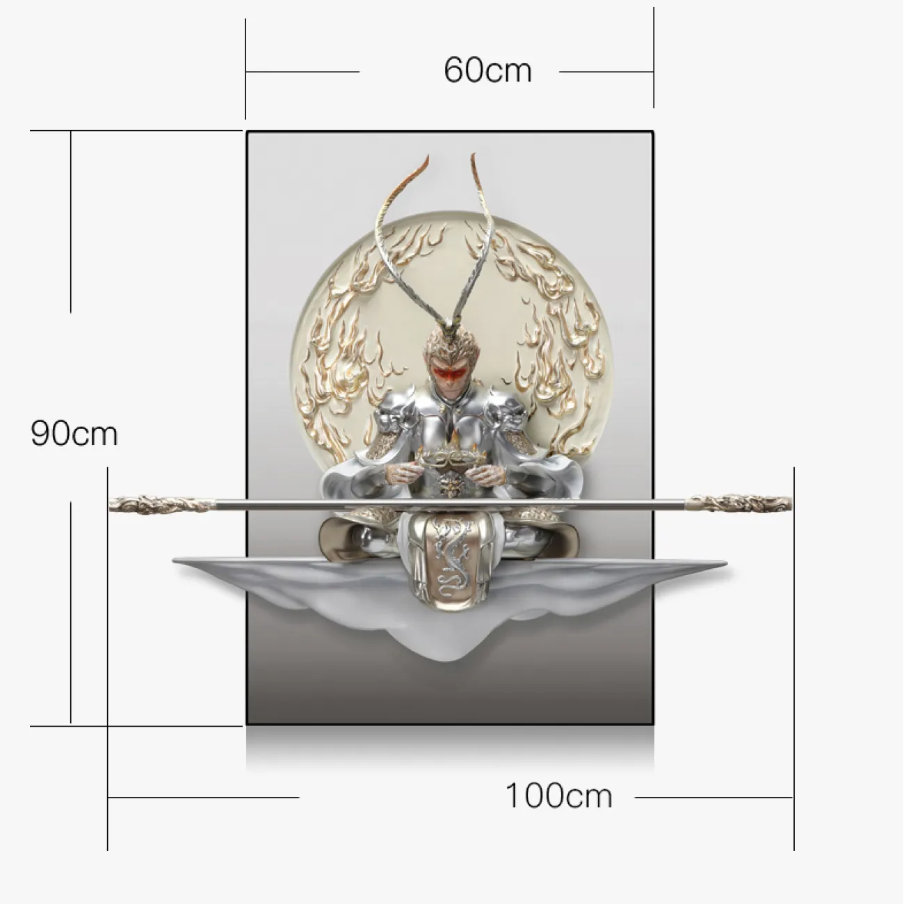 Раскошный трёхмерный настенный декор короля обезьян LaLume DK20447-23