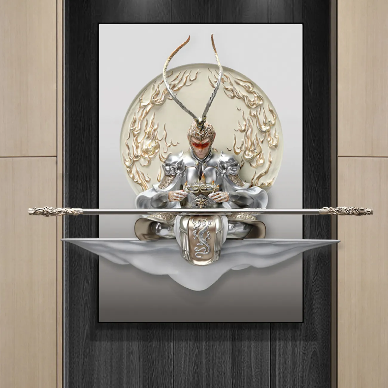 Раскошный трёхмерный настенный декор короля обезьян LaLume DK20447-23