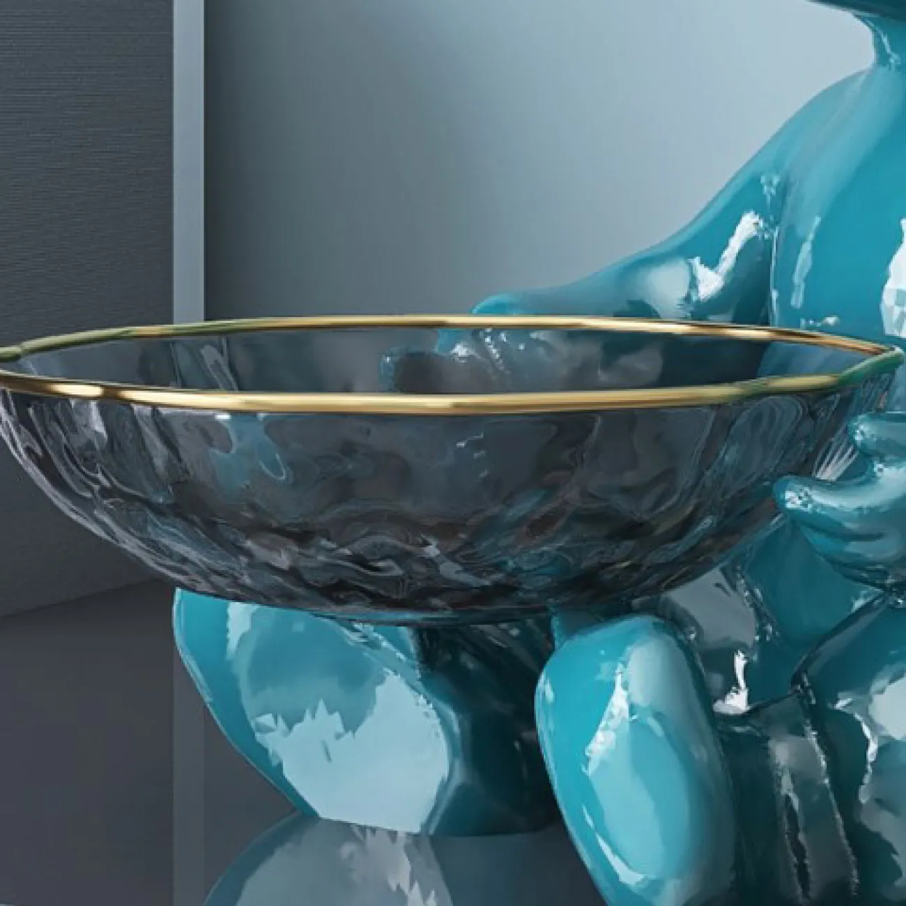 Роскошная статуэтка-конфетница для гостиной LaLume DK20461-23 Роскошная статуэтка-конфетница для гостиной LaLume DK20461-23