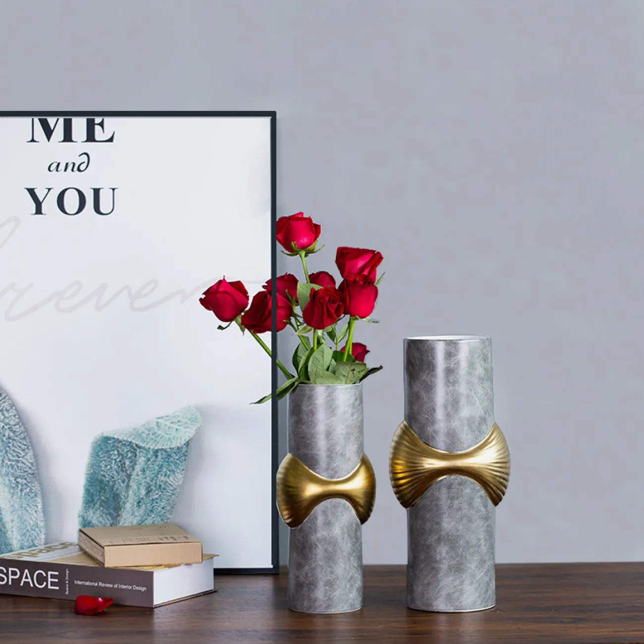 Роскошная декоративная ваза для гостиной LaLume DK20466-23 Роскошная декоративная ваза для гостиной LaLume DK20466-23