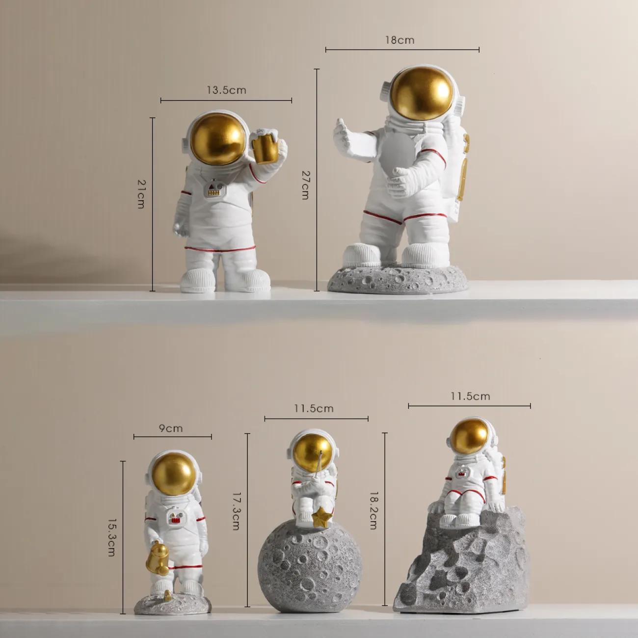 Необычная декоративная статуэтка-подставка космонавта для гостиной LaLume DK20473-23
