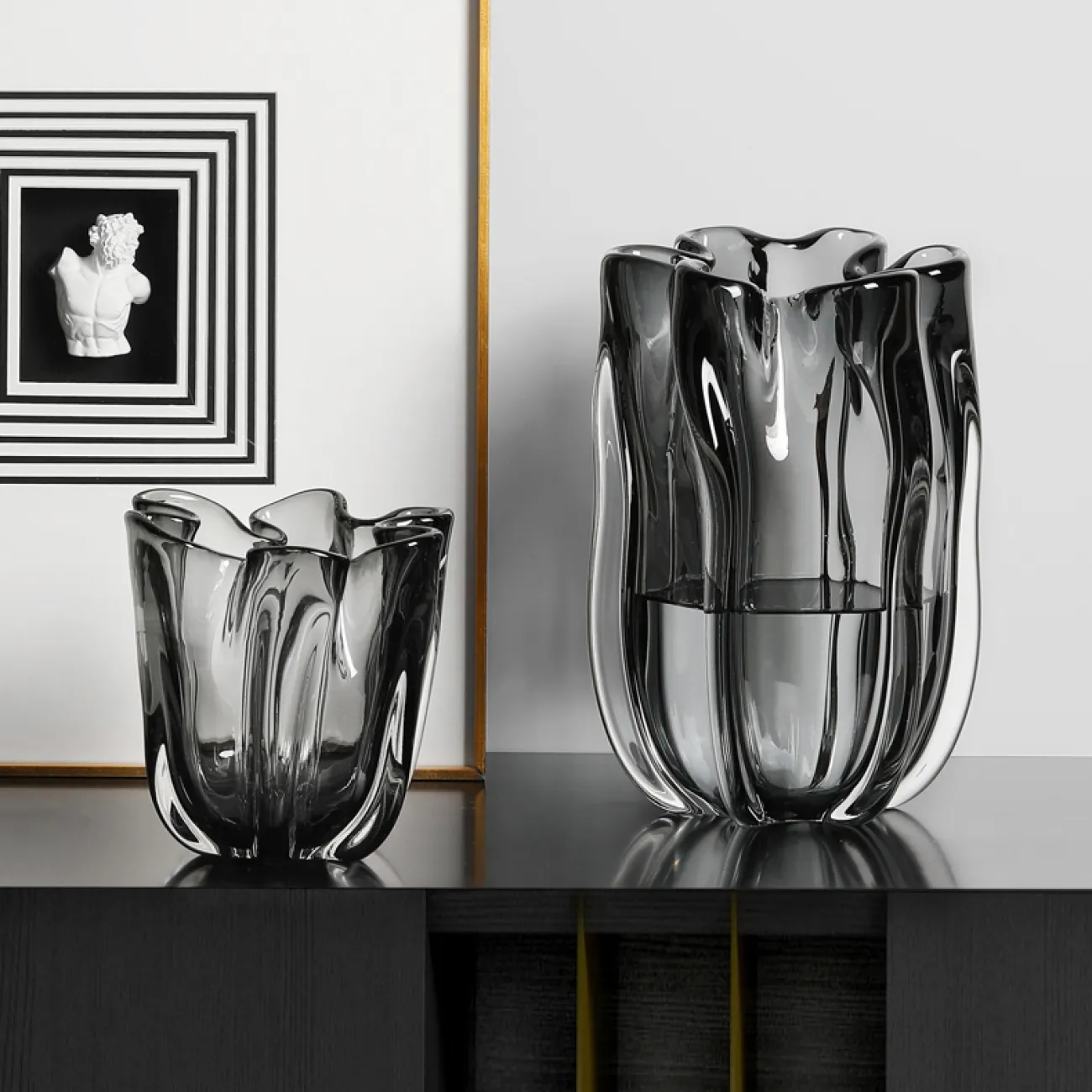 Креативная стеклянная ваза для гостиной в Скандинавском стиле LaLume DK20480-23 Креативная стеклянная ваза для гостиной в Скандинавском стиле LaLume DK20480-23