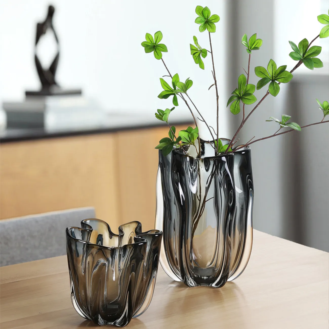 Креативная стеклянная ваза для гостиной в Скандинавском стиле LaLume DK20480-23 Креативная стеклянная ваза для гостиной в Скандинавском стиле LaLume DK20480-23