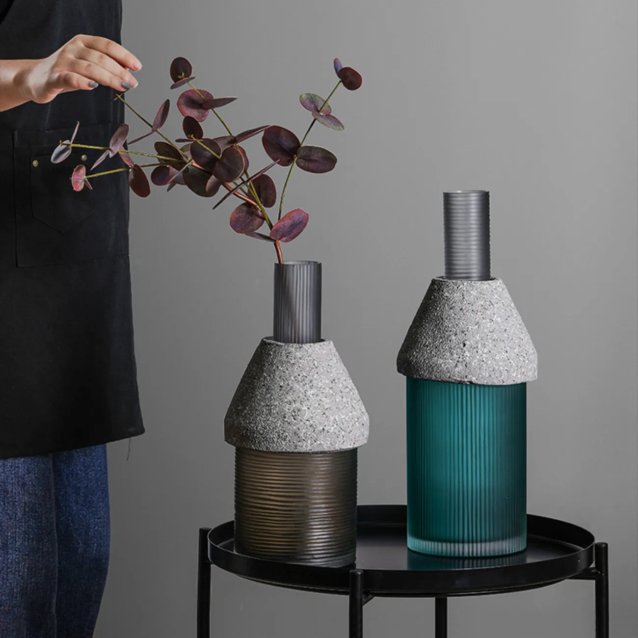 Необычная креативная ваза с узким горлом для гостиной в Современном стиле LaLume DK20484-23