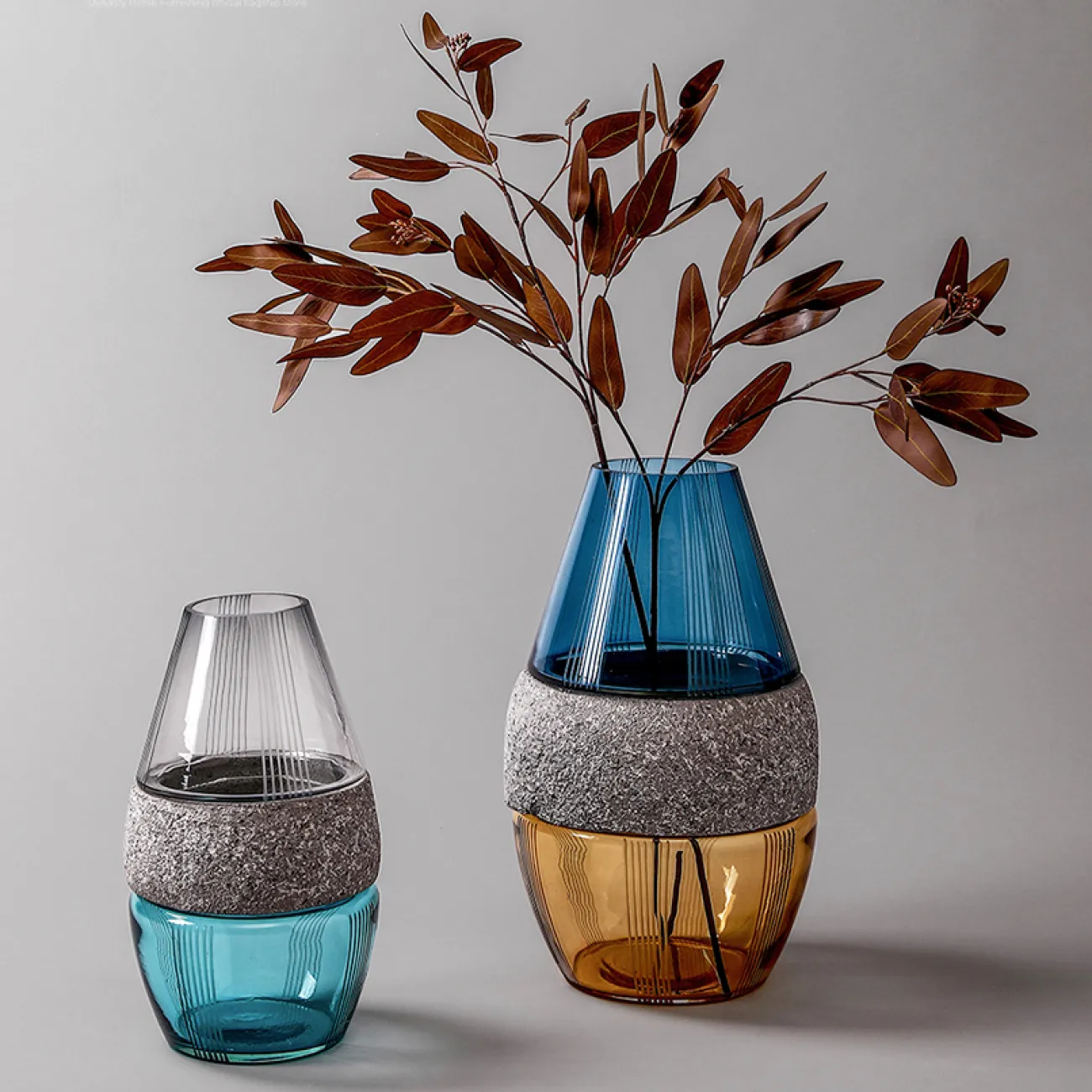 Дизайнерская стеклянная ваза для гостиной в Современном стиле LaLume DK20485-23