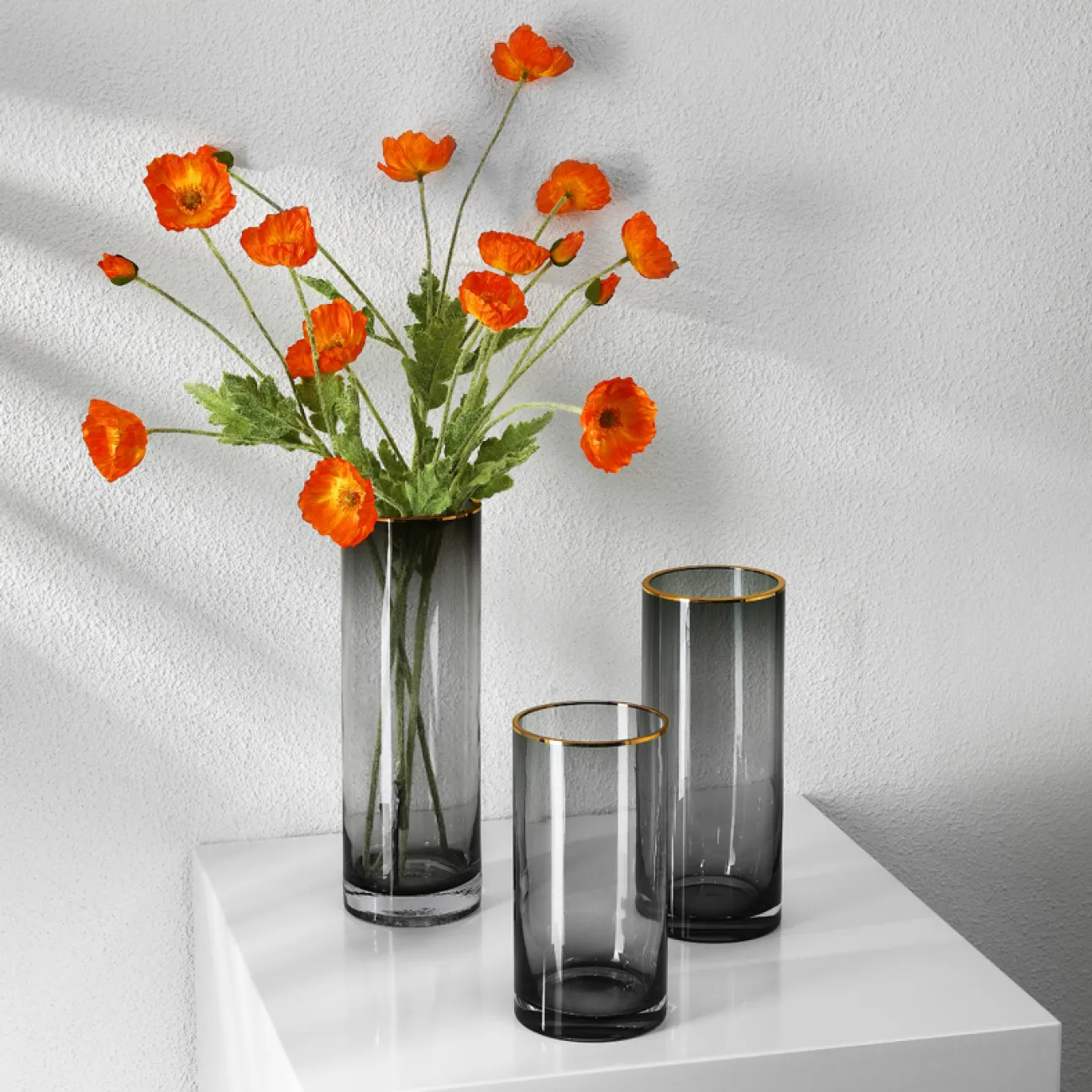 Современная стеклянная ваза с позолотой для гостиной в Скандинавском стиле LaLume DK20488-23 Современная стеклянная ваза с позолотой для гостиной в Скандинавском стиле LaLume DK20488-23