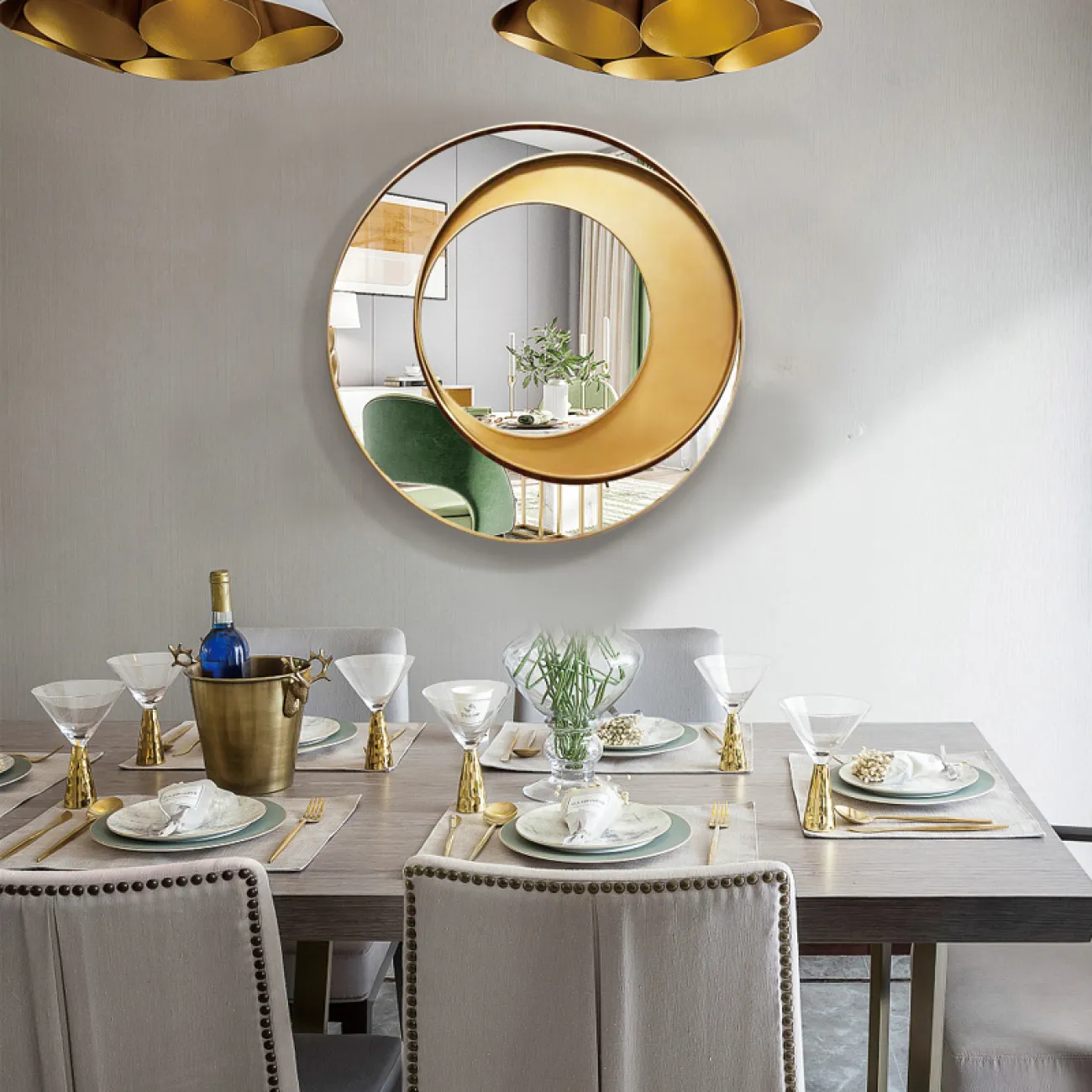 Креативное декоративное настенное зеркало для гостиной LaLume DK20504-23