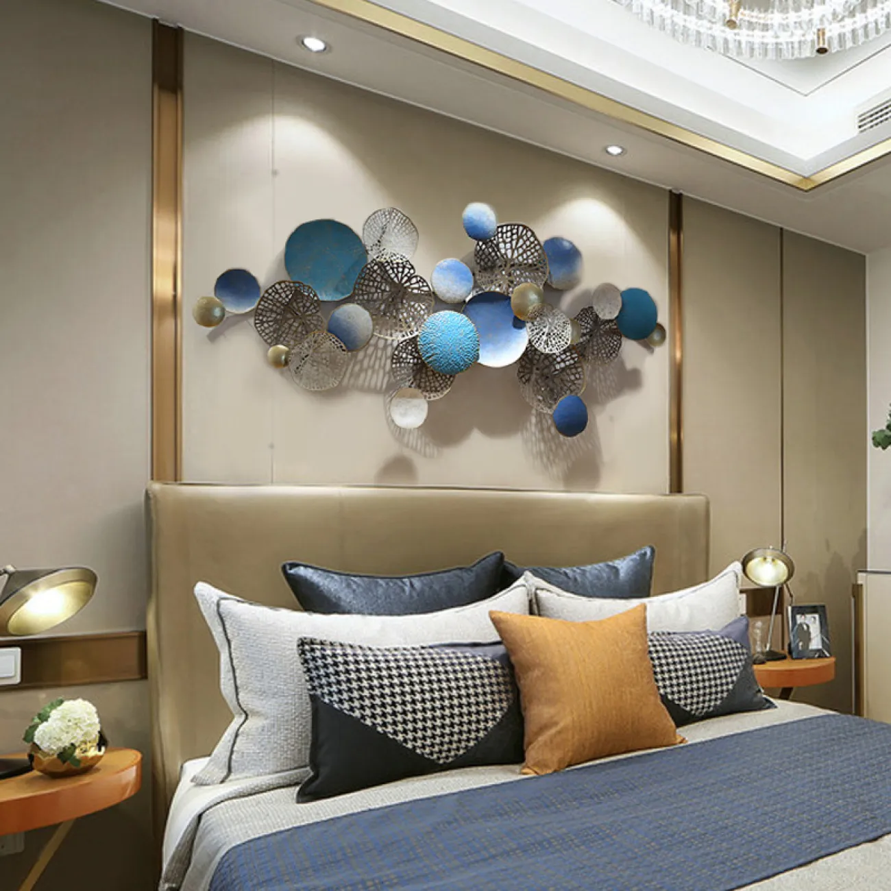 Европейский металлический настенный декор для гостиной в Современном стиле LaLume DK20519-23