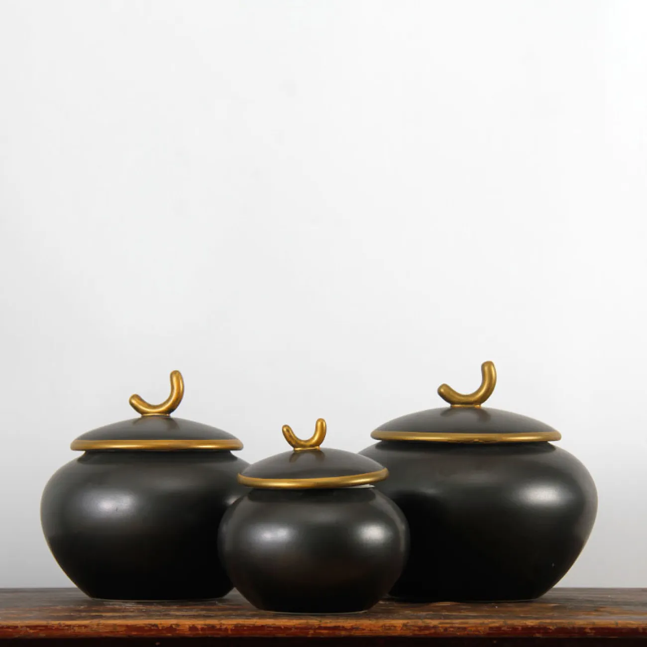 Минималистичная керамическая ваза с крышкой для гостиной в Китайском стиле LaLume DK20535-23