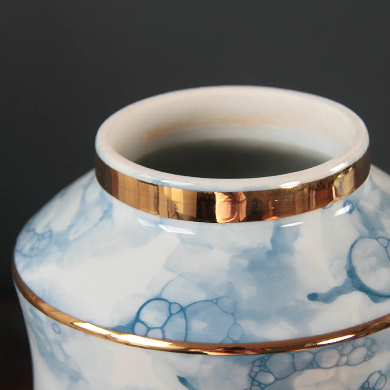 Керамическая ваза с крышкой для цветов в Современном стиле LaLume DK20538-23