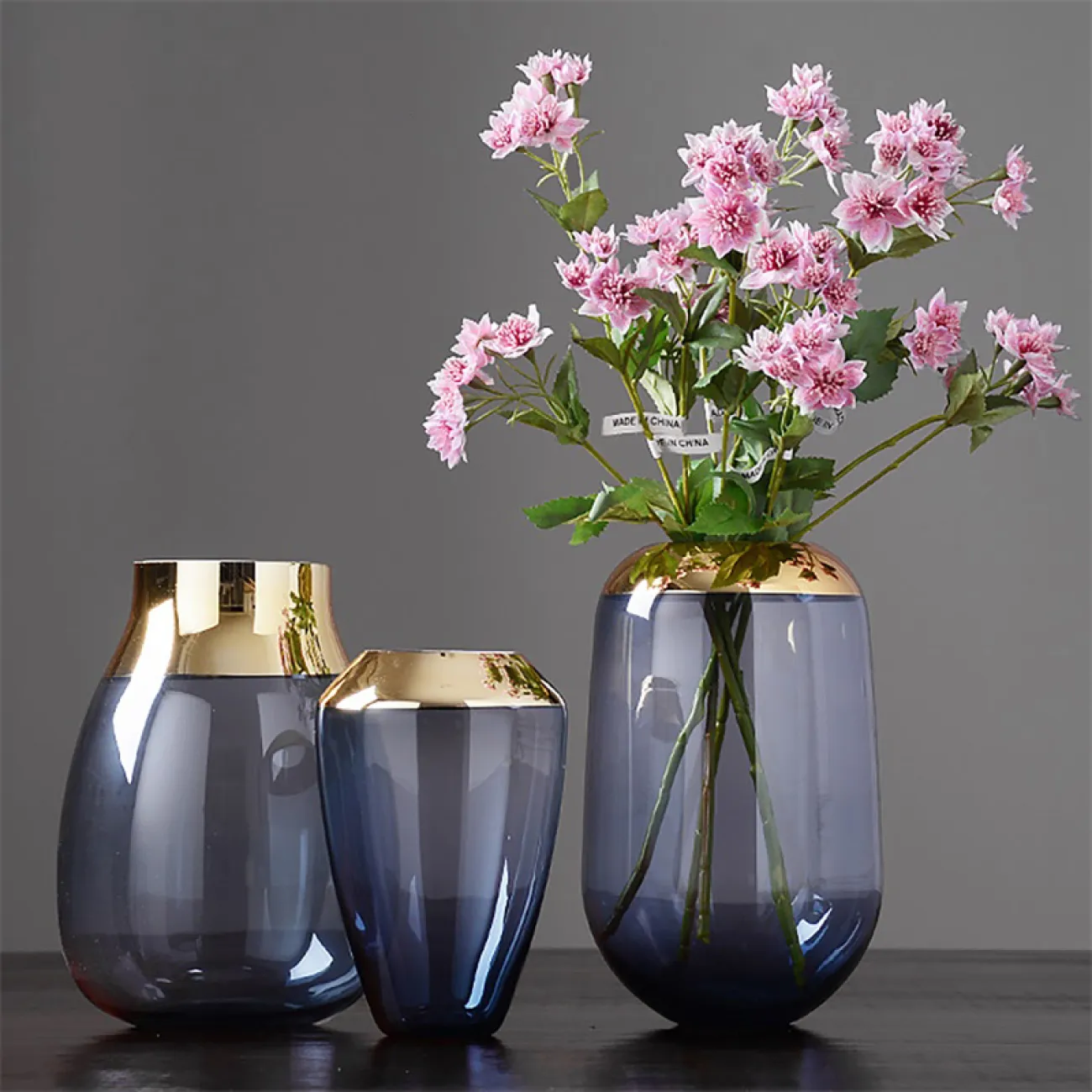 Роскошная стеклянная прозрачная ваза для гостиной в Современном стиле LaLume DK20565-23 Роскошная стеклянная прозрачная ваза для гостиной в Современном стиле LaLume DK20565-23