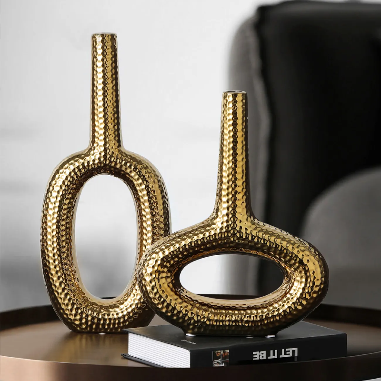 Неоклассическая абстрактная геометрическая ваза для гостиной LaLume DK20566-23 Неоклассическая абстрактная геометрическая ваза для гостиной LaLume DK20566-23