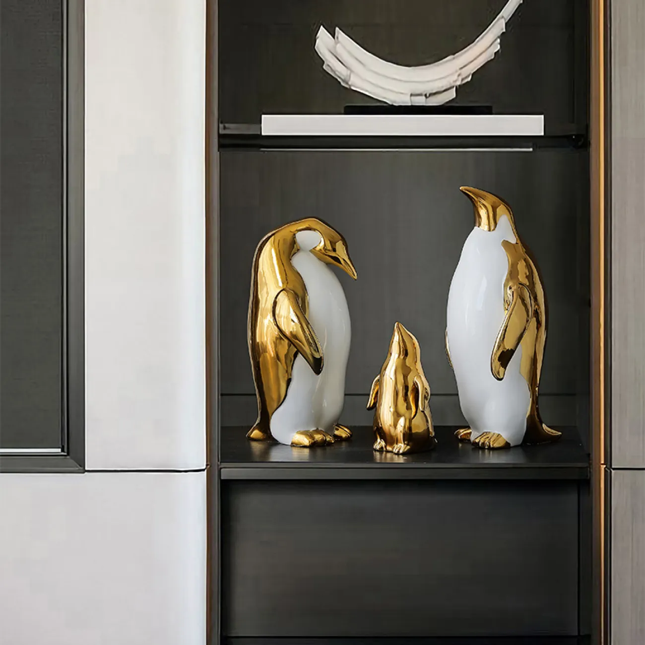 Креативная керамическая статуэтка пингвина для гостиной в Скандинавском стиле LaLume DK20586-23