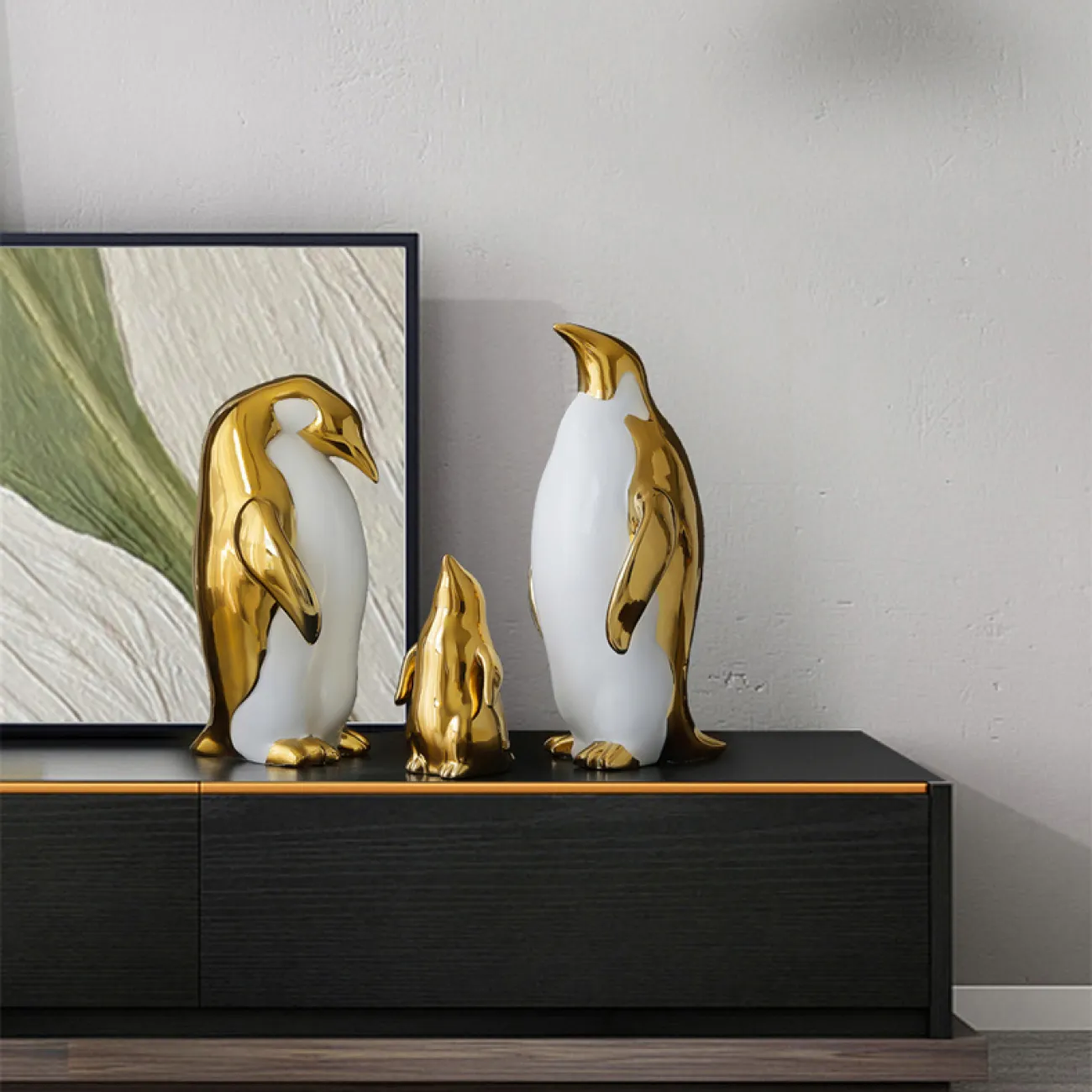 Креативная керамическая статуэтка пингвина для гостиной в Скандинавском стиле LaLume DK20586-23