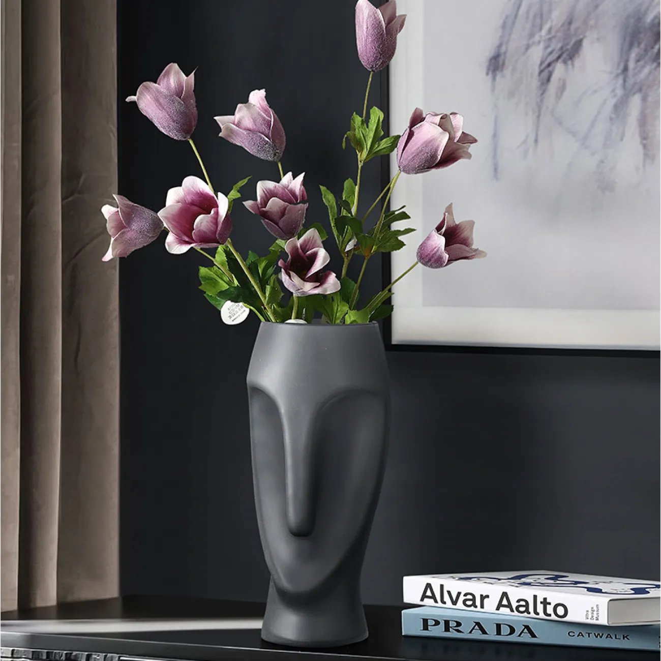 Абстрактная стеклянная ваза для цветов в Скандинавском стиле LaLume DK20587-23