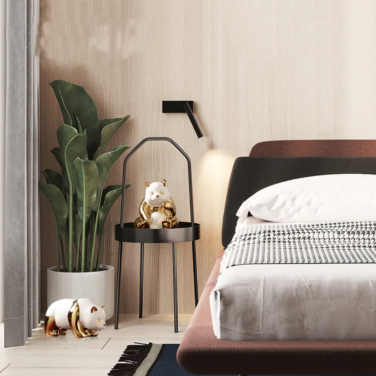 Минималистичная керамическая статуэтка панды для гостиной в Современном стиле LaLume DK20588-23 Минималистичная керамическая статуэтка панды для гостиной в Современном стиле LaLume DK20588-23