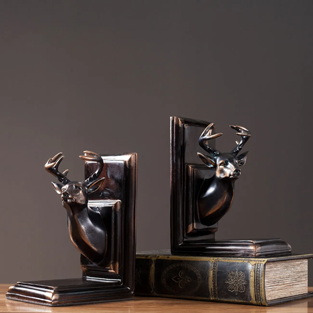 Ретро статуэтка головы оленя для гостиной в Американском стиле LaLume DK20670-23