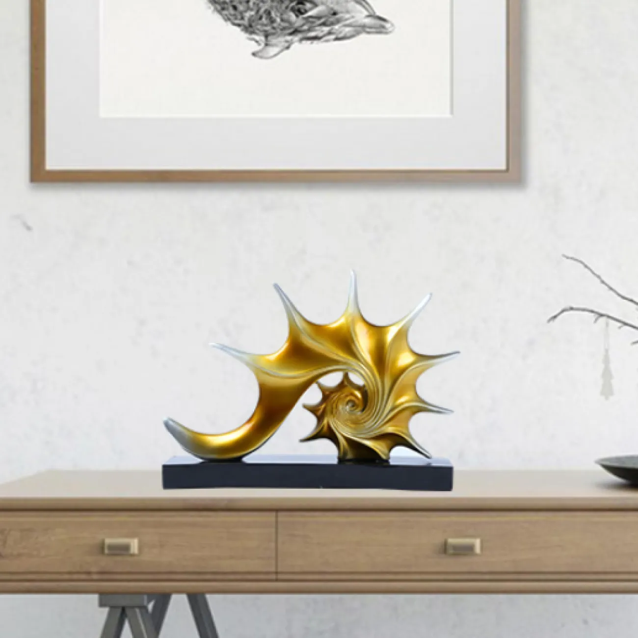 Абстрактная статуэтка ракушки для гостиной в Скандинавском стиле LaLume DK20671-23