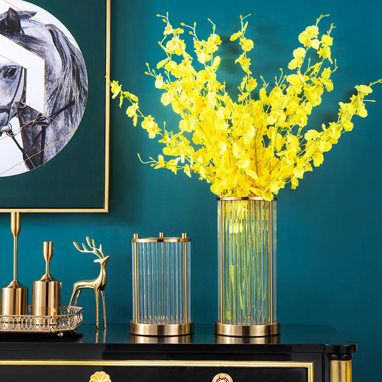 Креативная стеклянная ваза для гостиной в Современном стиле LaLume DK20673-23