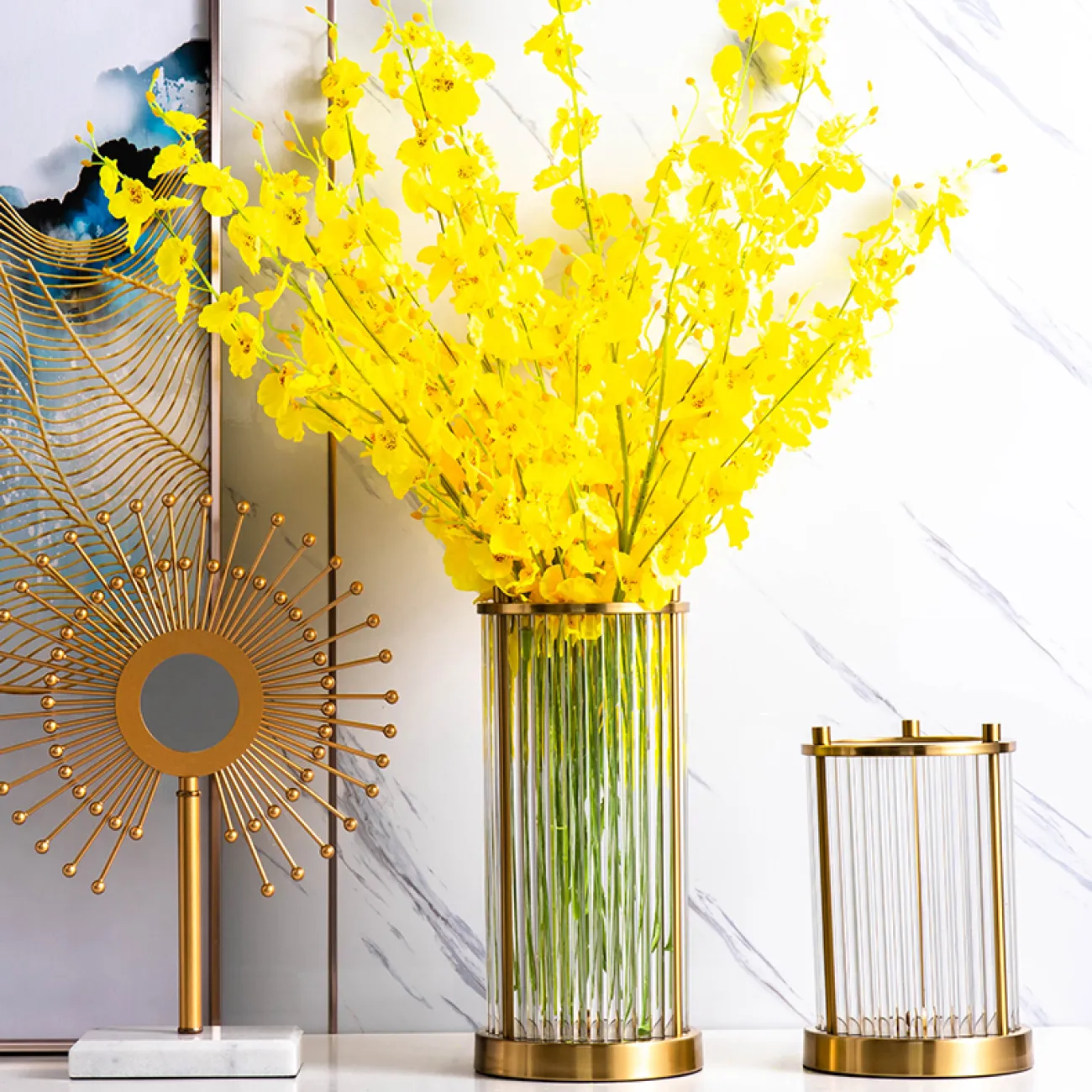 Креативная стеклянная ваза для гостиной в Современном стиле LaLume DK20673-23