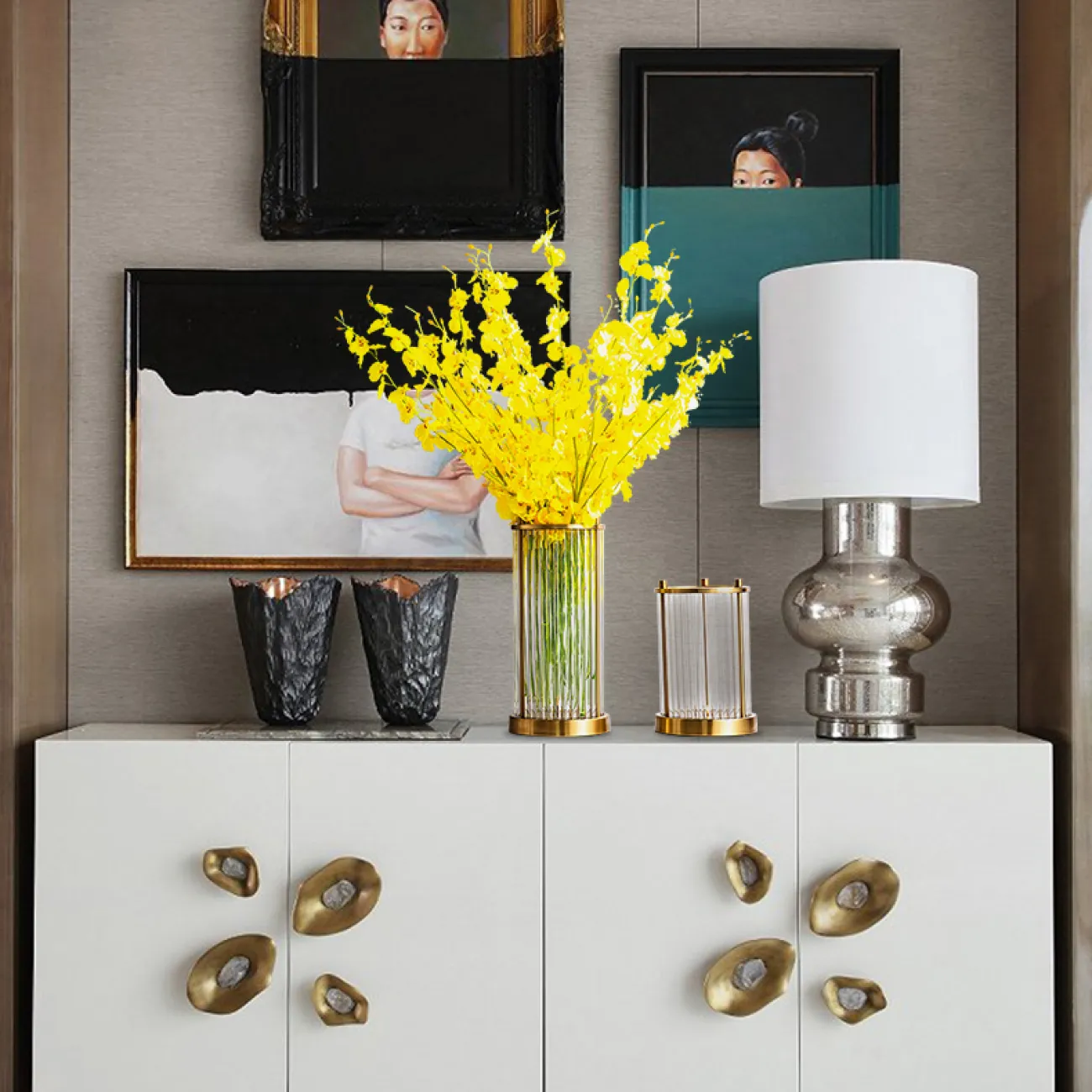 Креативная стеклянная ваза для гостиной в Современном стиле LaLume DK20673-23