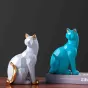 Креативная геометрическая статуэтка кошки для гостиной в Скандинавском стиле LaLume DK20676-23