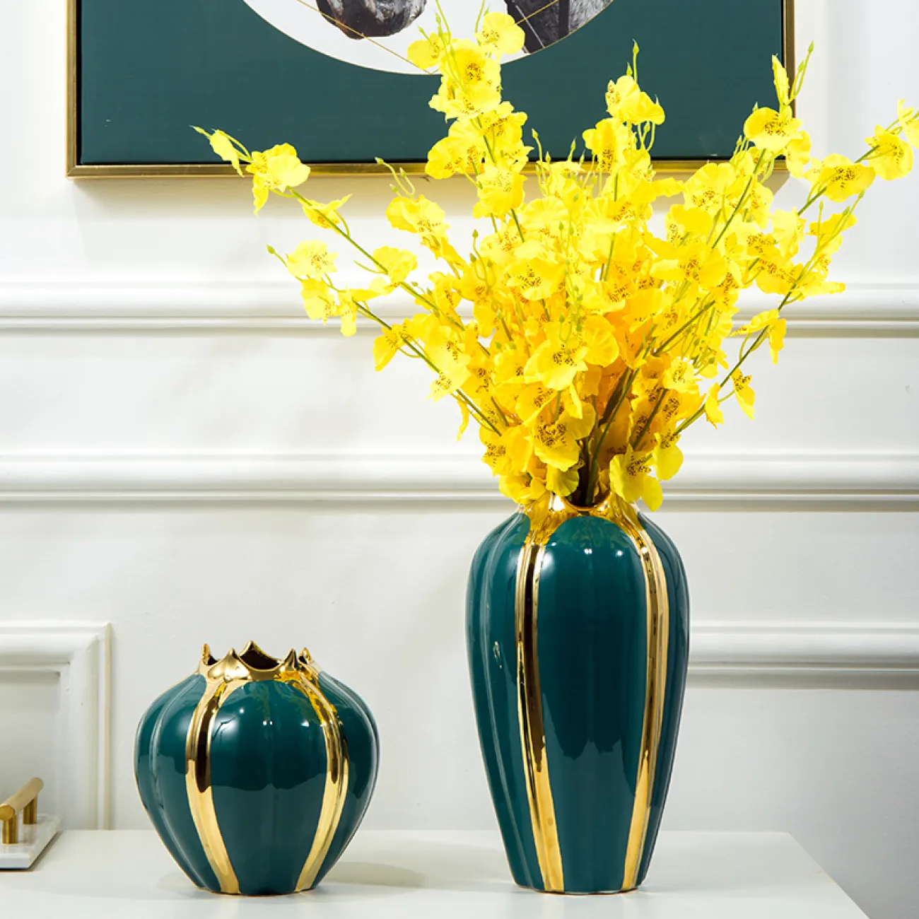 Современная керамическая ваза для цветов в Скандинавском стиле LaLume DK20679-23 Современная керамическая ваза для цветов в Скандинавском стиле LaLume DK20679-23