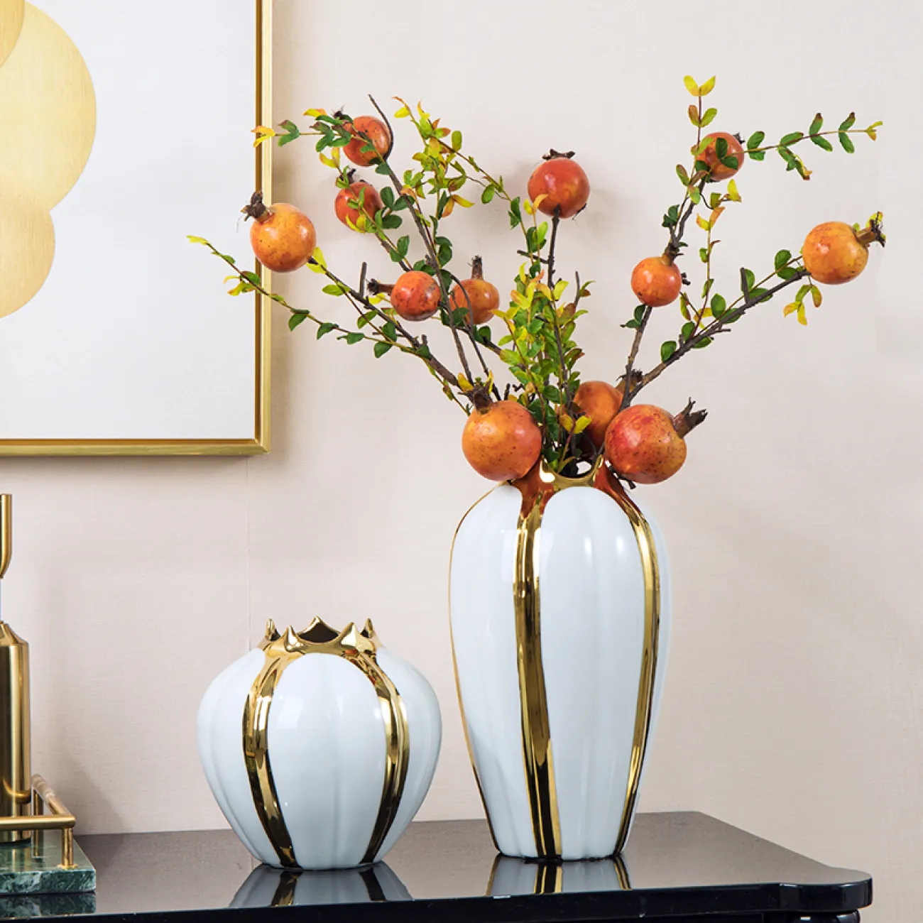 Современная керамическая ваза для цветов в Скандинавском стиле LaLume DK20679-23 Современная керамическая ваза для цветов в Скандинавском стиле LaLume DK20679-23