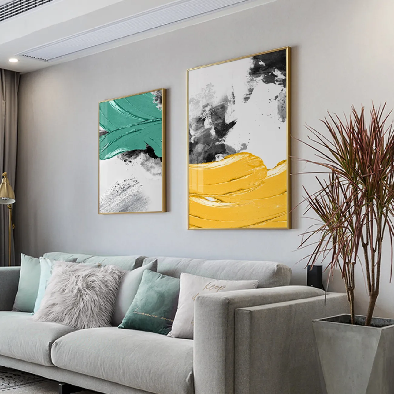 Минималистичная абстрактная картина для гостиной в Современном стиле LaLume DK20683-23