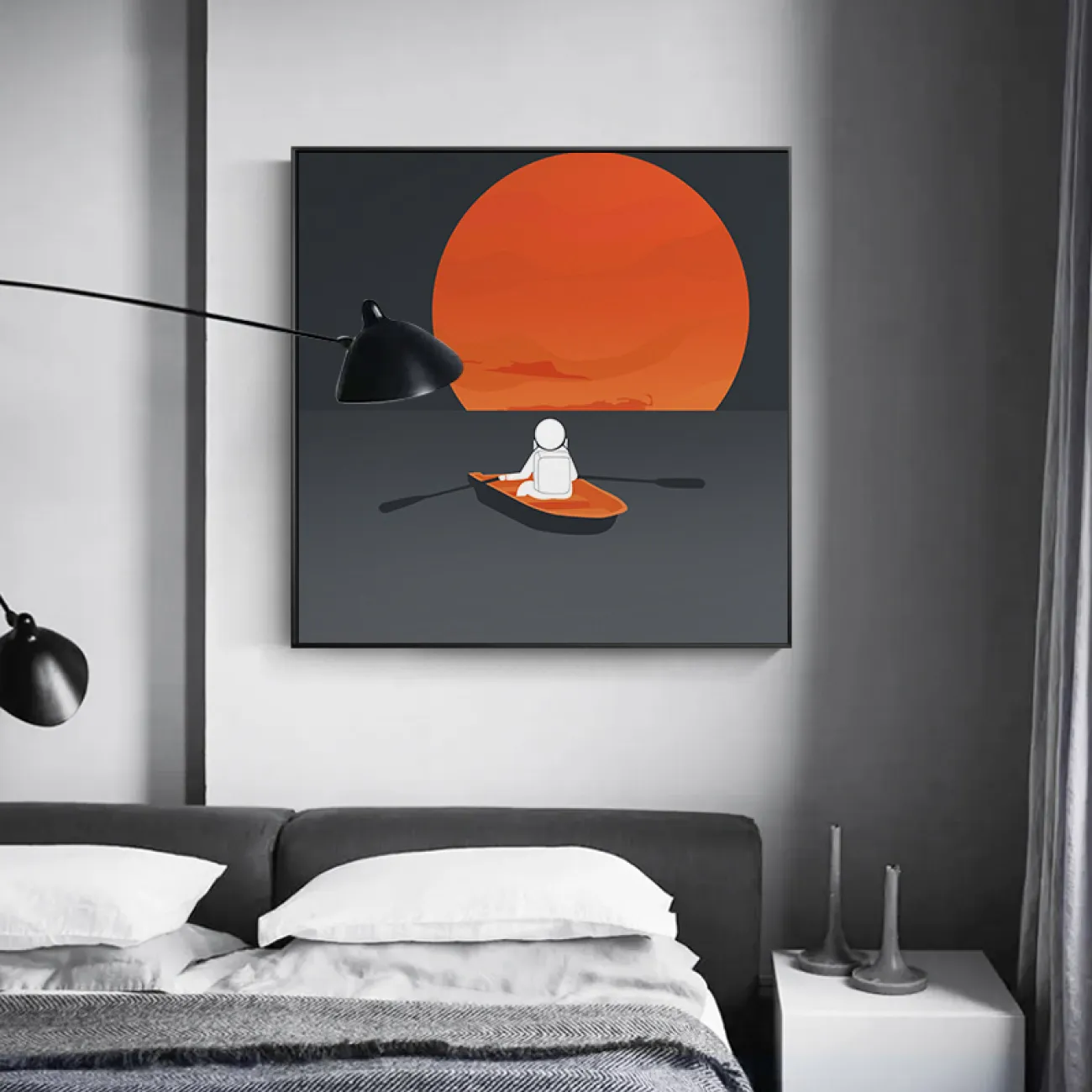 Минималистичная картина космонавта для гостиной в Современном стиле LaLume DK20700-23