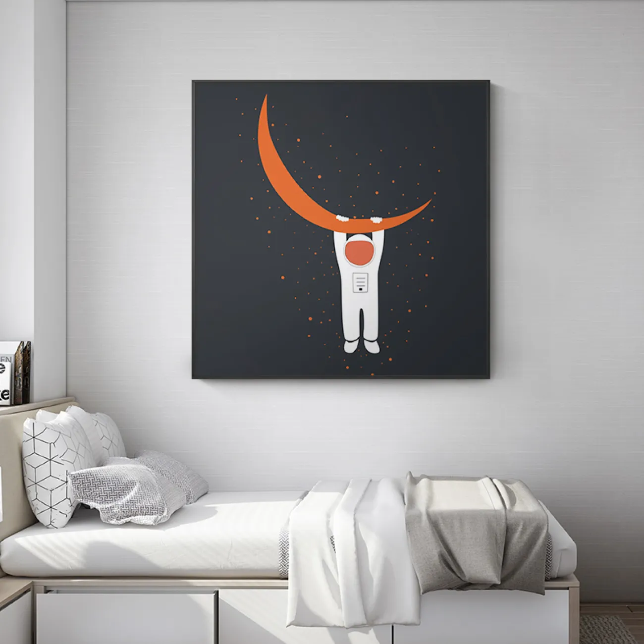 Минималистичная картина космонавта для гостиной в Современном стиле LaLume DK20700-23