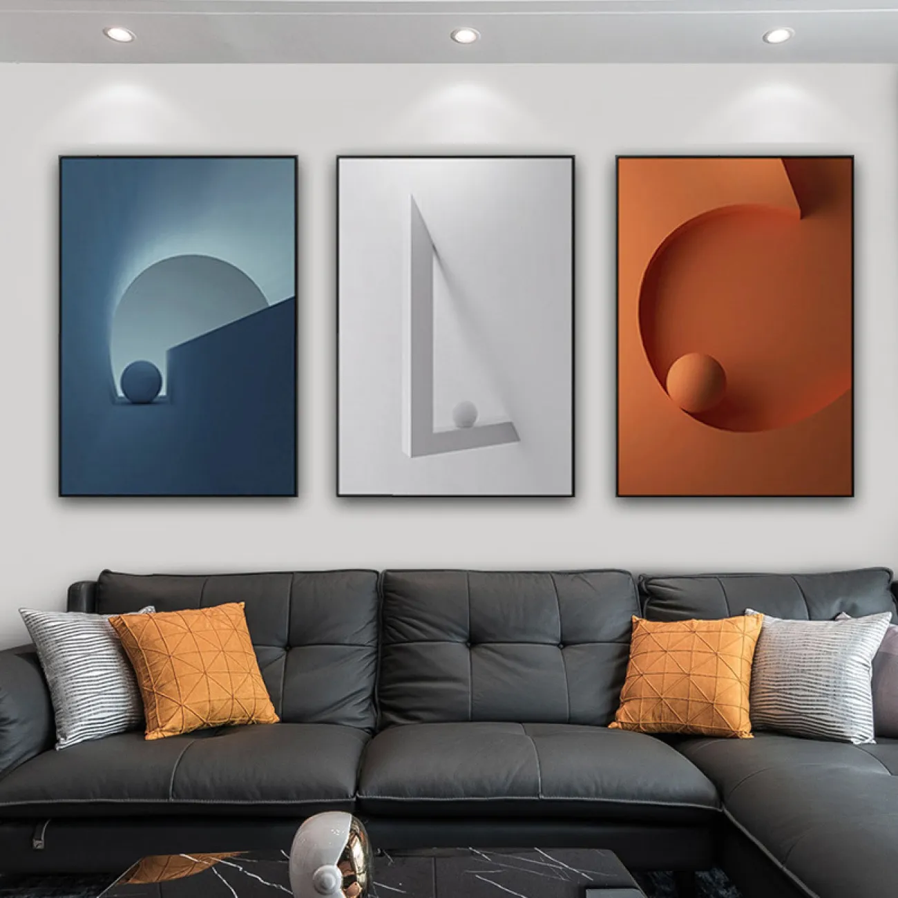 Роскошная абстрактная картина в форме букв для гостиной в Современном стиле LaLume DK20717-23