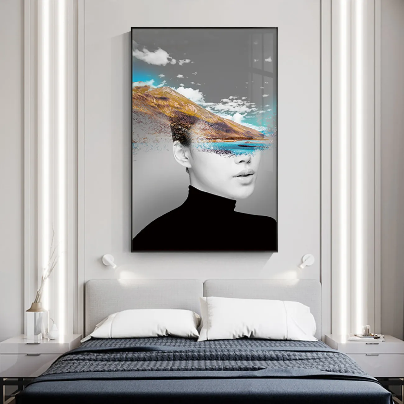 Постмодернистская настенная картина для гостиной в Современном стиле LaLume DK20765-23 Постмодернистская настенная картина для гостиной в Современном стиле LaLume DK20765-23