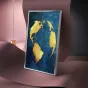 Минималистичная картина с картой мира для гостиной в Современном стиле LaLume DK20773-23