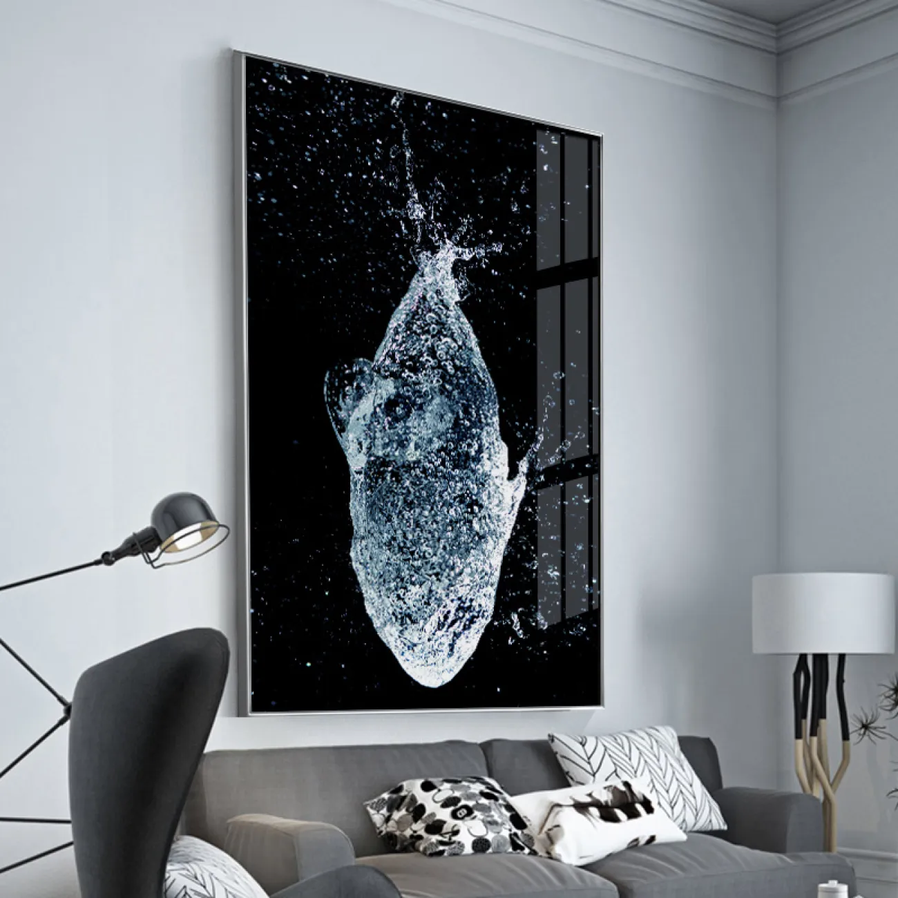 Абстрактная картиная на морскую тему для гостиной в Скандинавском стиле LaLume DK20783-23