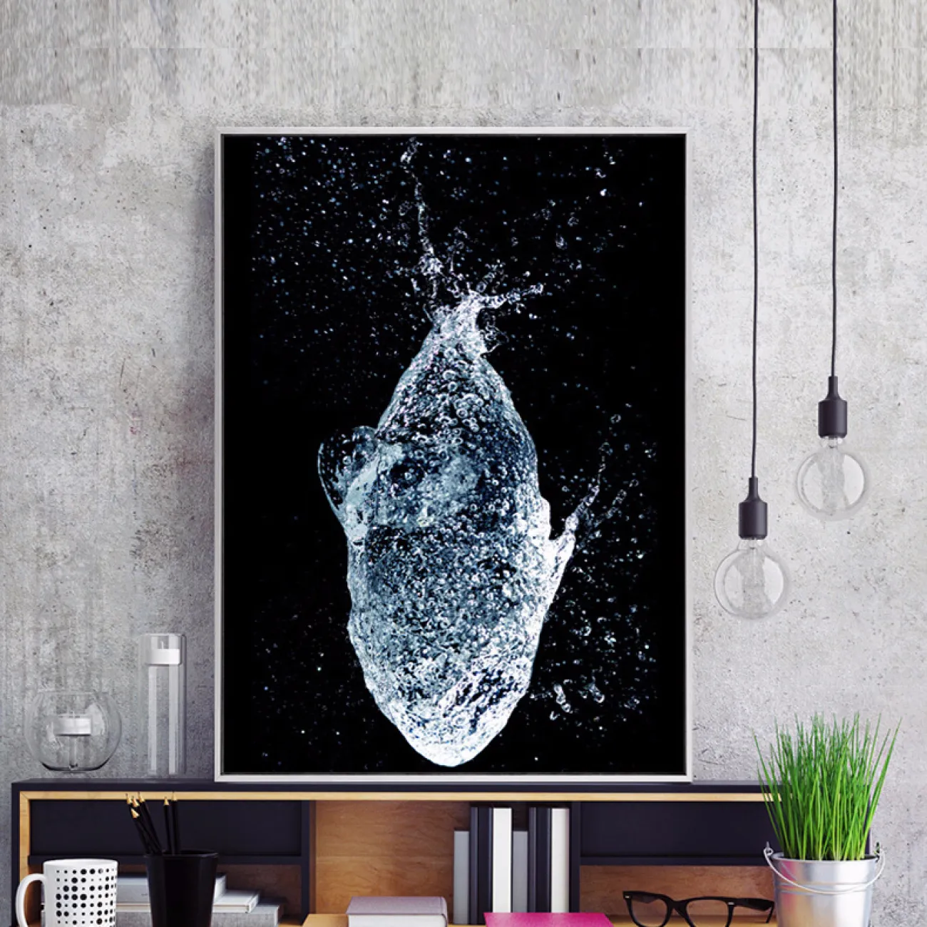 Абстрактная картиная на морскую тему для гостиной в Скандинавском стиле LaLume DK20783-23