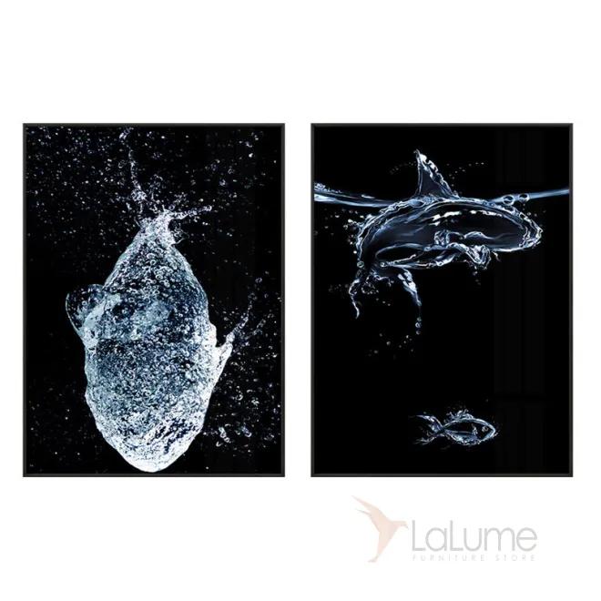 Абстрактная картиная на морскую тему для гостиной в Скандинавском стиле LaLume DK20783-23