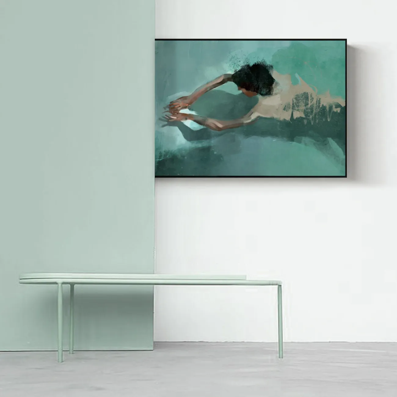 Атмосферная абстрактная декоратиная картина для гостиной в Современном стиле LaLume DK20788-23