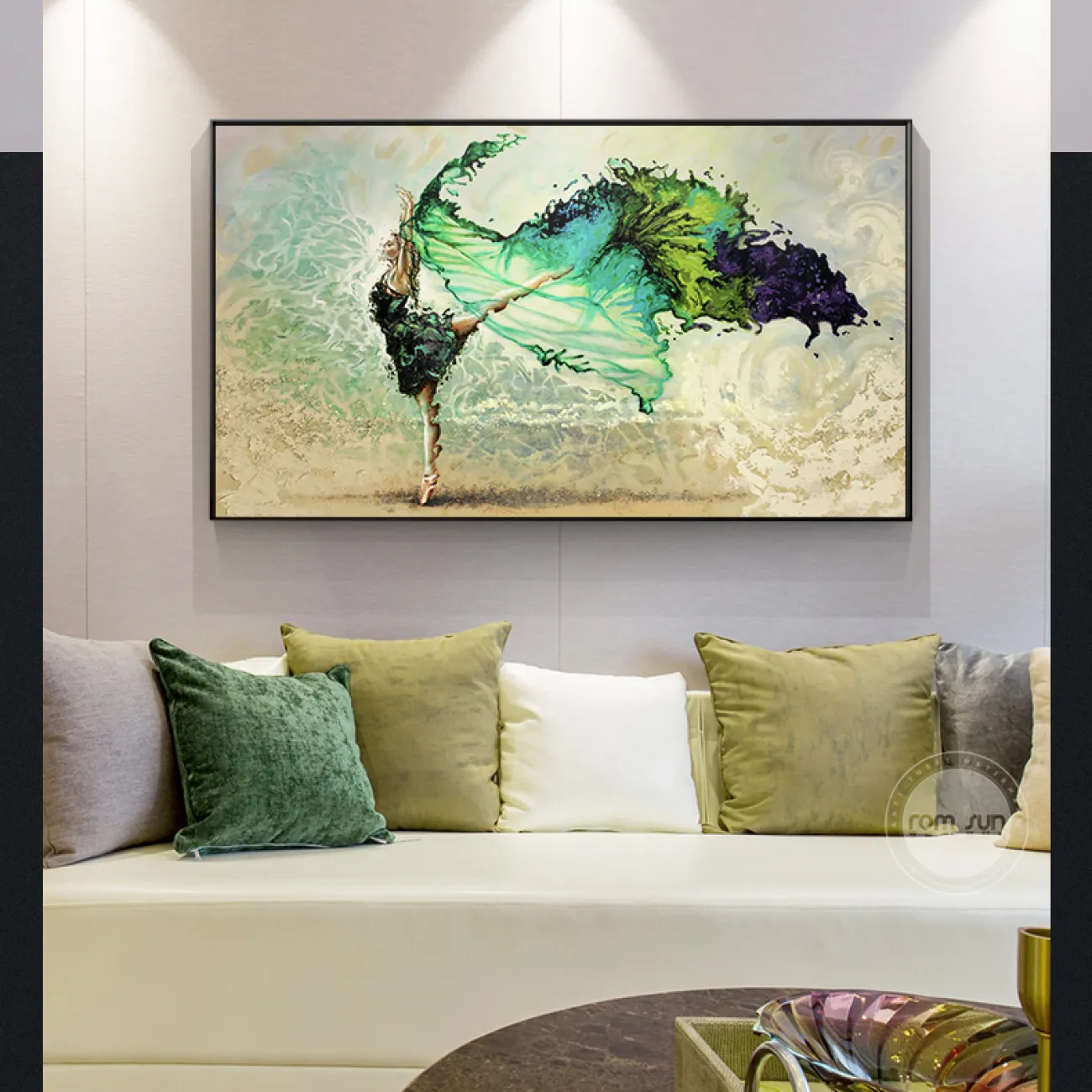 Атмосферная абстрактная декоратиная картина для гостиной в Современном стиле LaLume DK20788-23