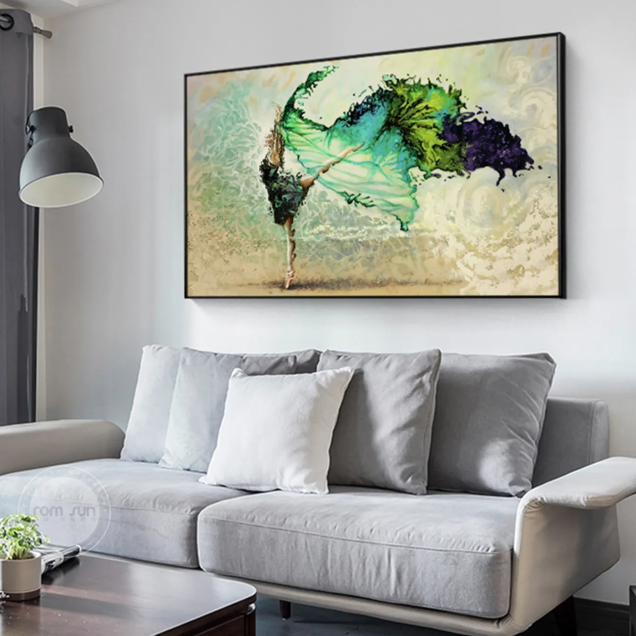 Атмосферная абстрактная декоратиная картина для гостиной в Современном стиле LaLume DK20788-23