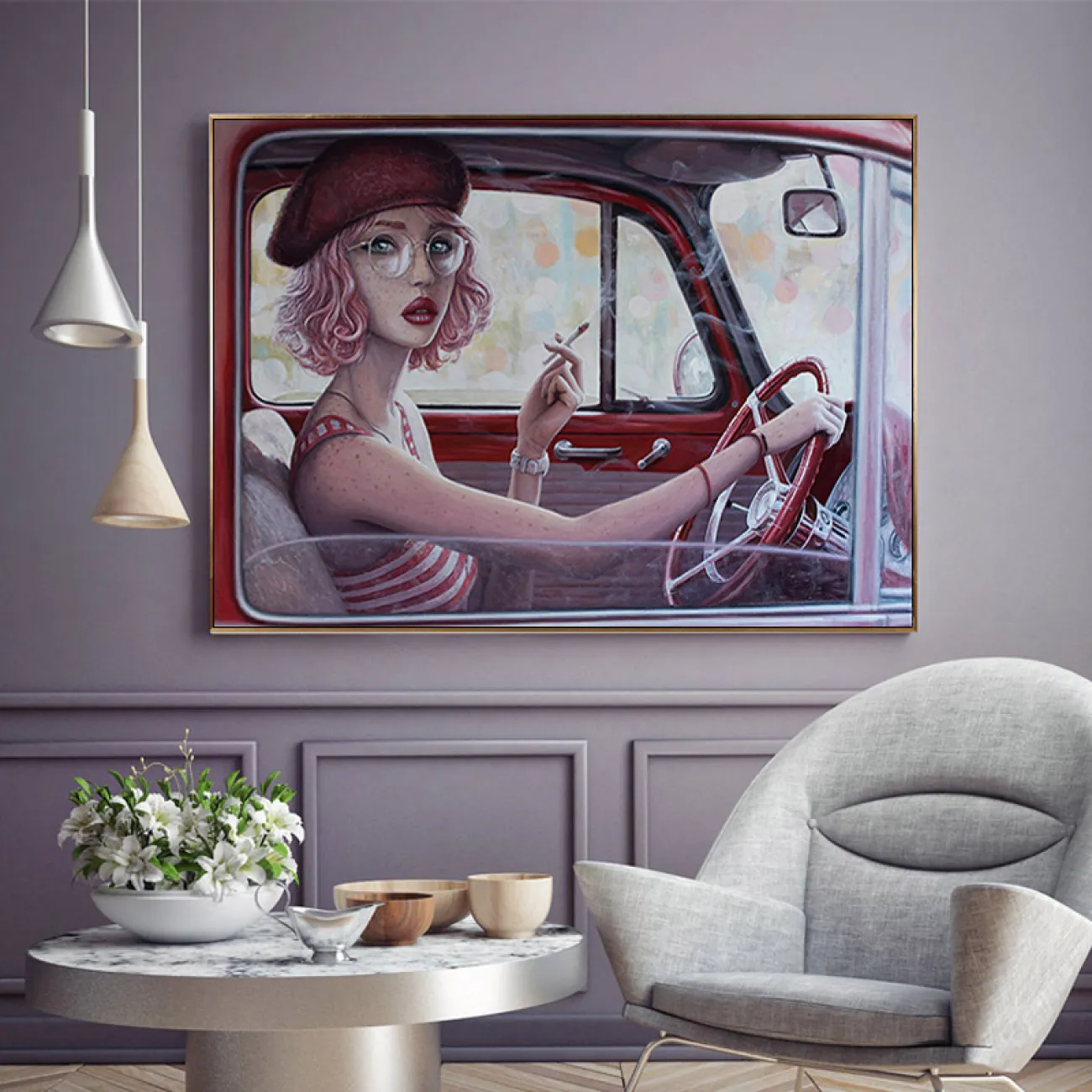 Роскошная современная минималистичная картина для гостиной в Скандинавском стиле LaLume DK20790-23