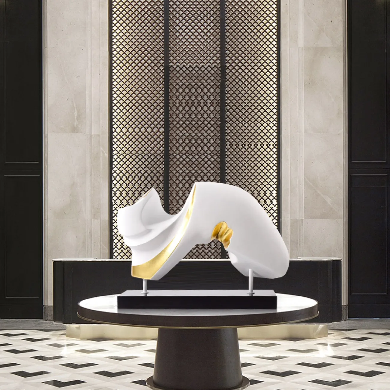 Абстрактная дизайнерская статуэтка для гостиной в Современном стиле LaLume DK20838-23 Абстрактная дизайнерская статуэтка для гостиной в Современном стиле LaLume DK20838-23