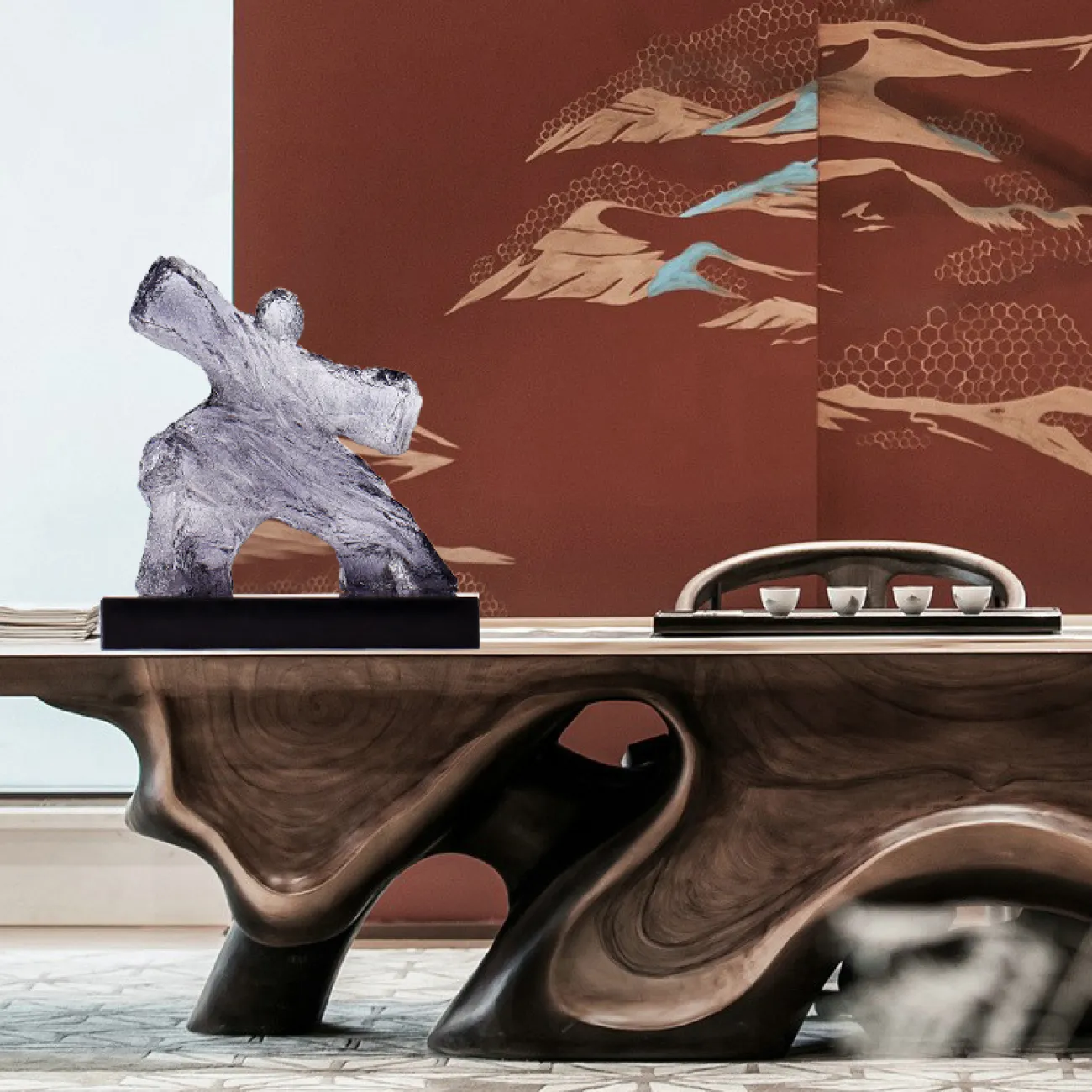 Современная креативная статуэтка для гостиной в Китайском стиле LaLume DK20849-23